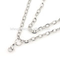 Silver lobster clasp link chain, 316l living memory lockets pendant chain necklace